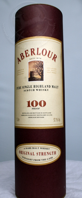Aberlour 100 Proof box front image