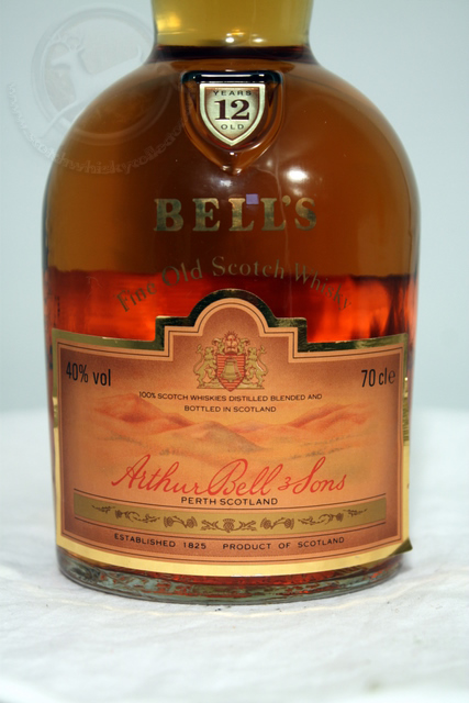 Bells 12 Year Old front detailed image of bottle