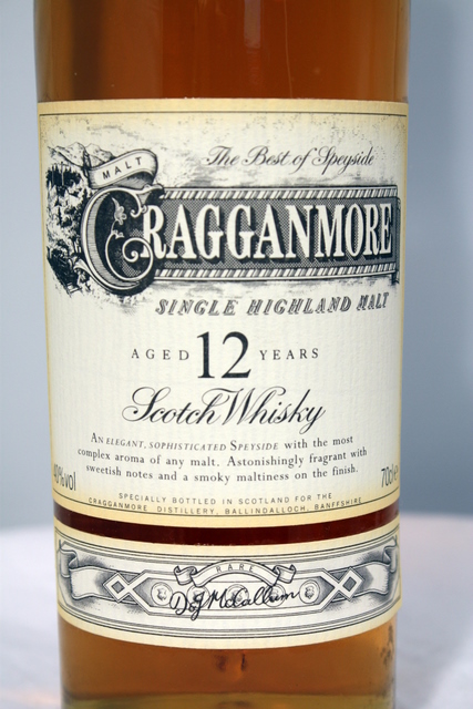 Cragganmore front detailed image of bottle