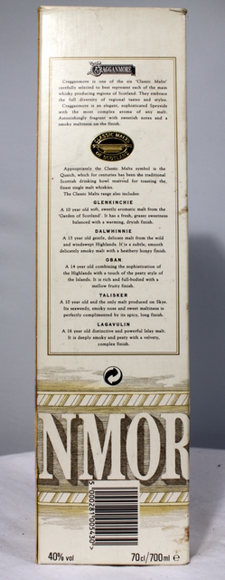 Cragganmore box rear image
