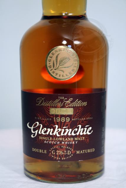 Glenkinchie 1989 front detailed image of bottle Glenkinchie 1989 front detailed image of bottle