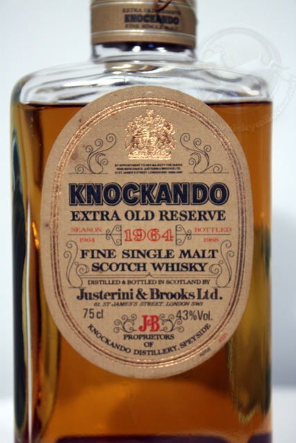 Knockando 1964 front detailed image of bottle