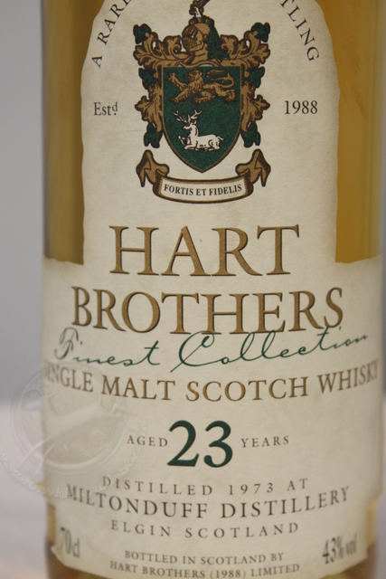 Miltonduff 1973 front detailed image of bottle