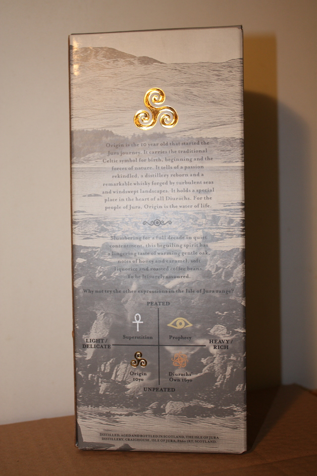 Jura Origin box rear image