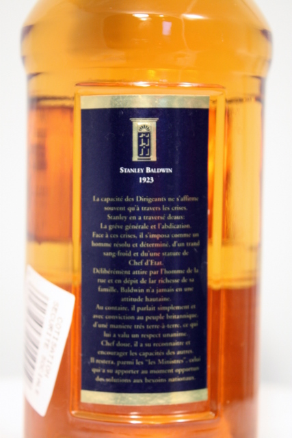 Premiers : Stanley Baldwin rear detailed image of bottle Premiers : Stanley Baldwin rear detailed image of bottle