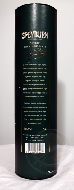 Speyburn box rear image